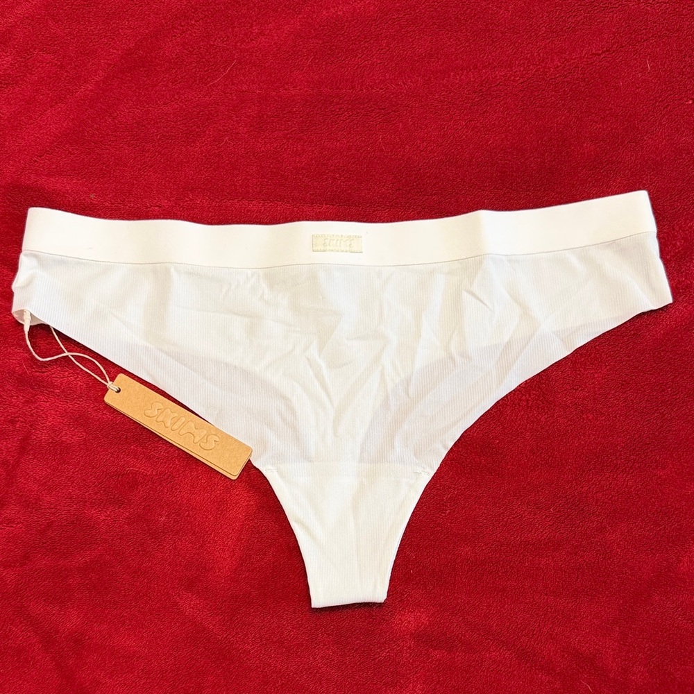 SKIMS Classic White Thong